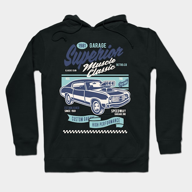 Muscle Car Classic Hoodie by p308nx